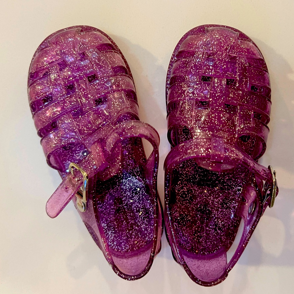 COPY - Size 6 Baby Girl Purple Sparkle Jelly Gap Shoes